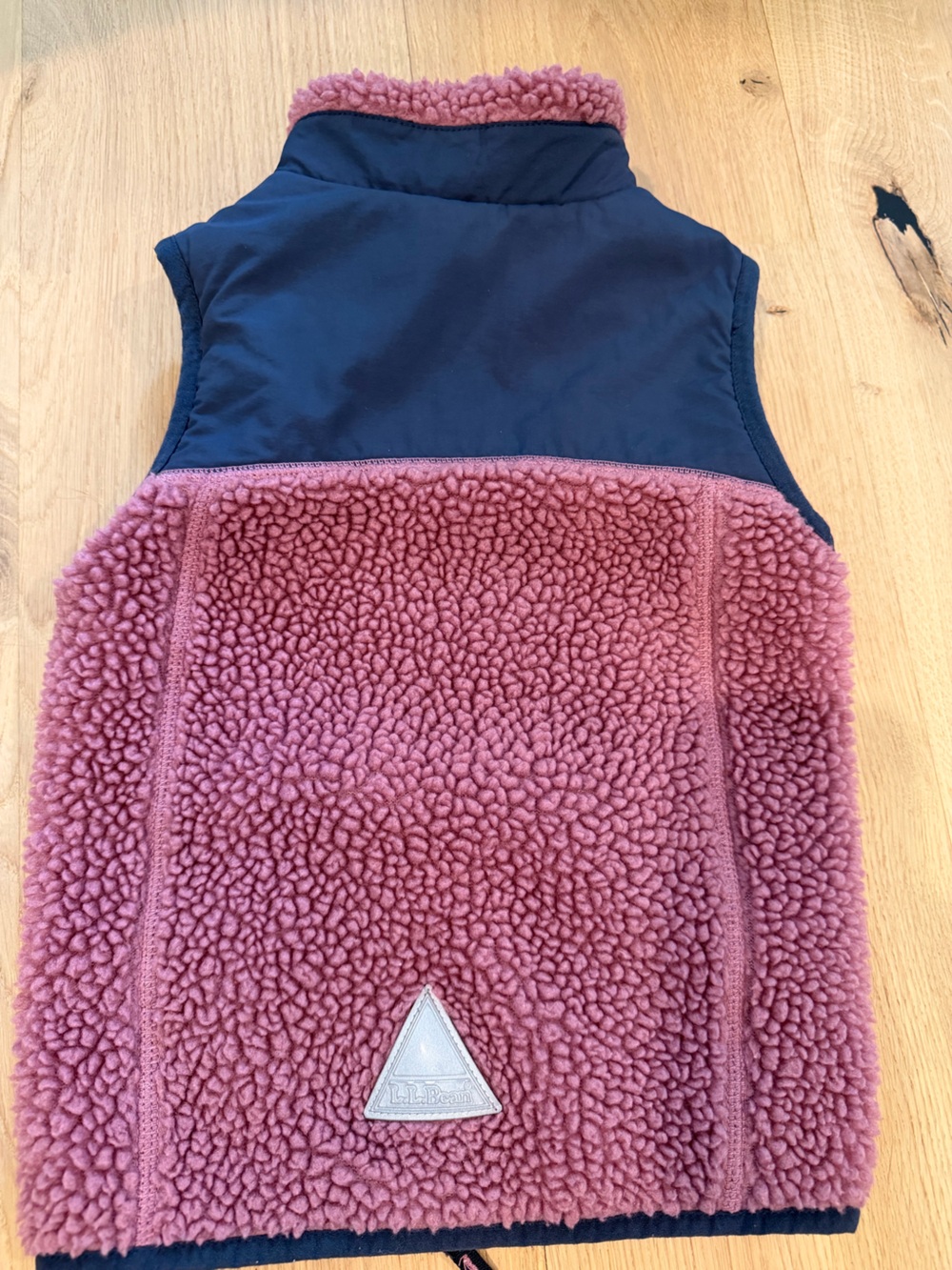 L.L.Bean Girls Mountain Classic Sherpa Fleece Vest Maeve Navy 3T - Picture 6 of 7